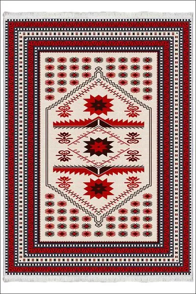 Kaymaz Taban Yıkanabilir Modern Kilim Salon Halısı Mutfak Halısı FM-2356