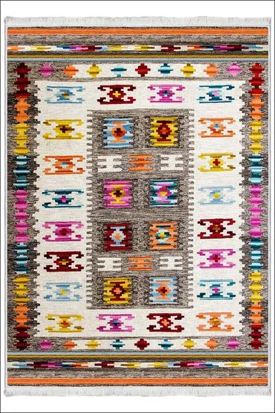 Kaymaz Taban Yıkanabilir Modern Kilim Salon Halısı Mutfak Halısı FM-2411