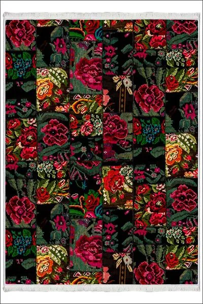 Kaymaz Taban Yıkanabilir Modern Kilim Salon Halısı Mutfak Halısı FM-2460