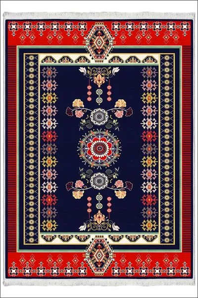 Kaymaz Taban Yıkanabilir Modern Kilim Salon Halısı Mutfak Halısı FM-2487