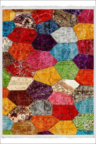Kaymaz Taban Yıkanabilir Modern Kilim Salon Halısı Mutfak Halısı K-183
