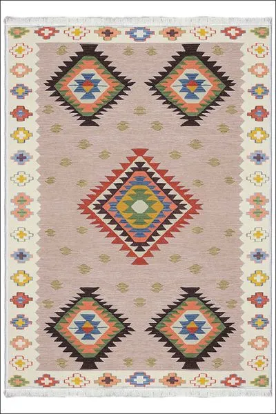 Kaymaz Taban Yıkanabilir Modern Kilim Salon Halısı Mutfak Halısı S-57