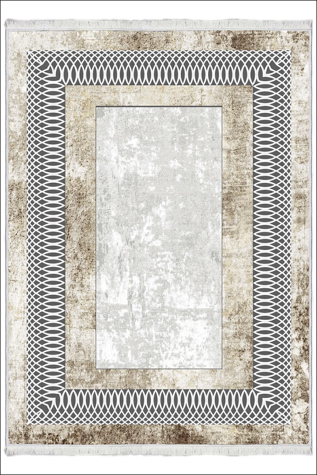 Makinede Yıkanabilir Oturma Odası Halısı Kaymaz Taban Halı MS-785