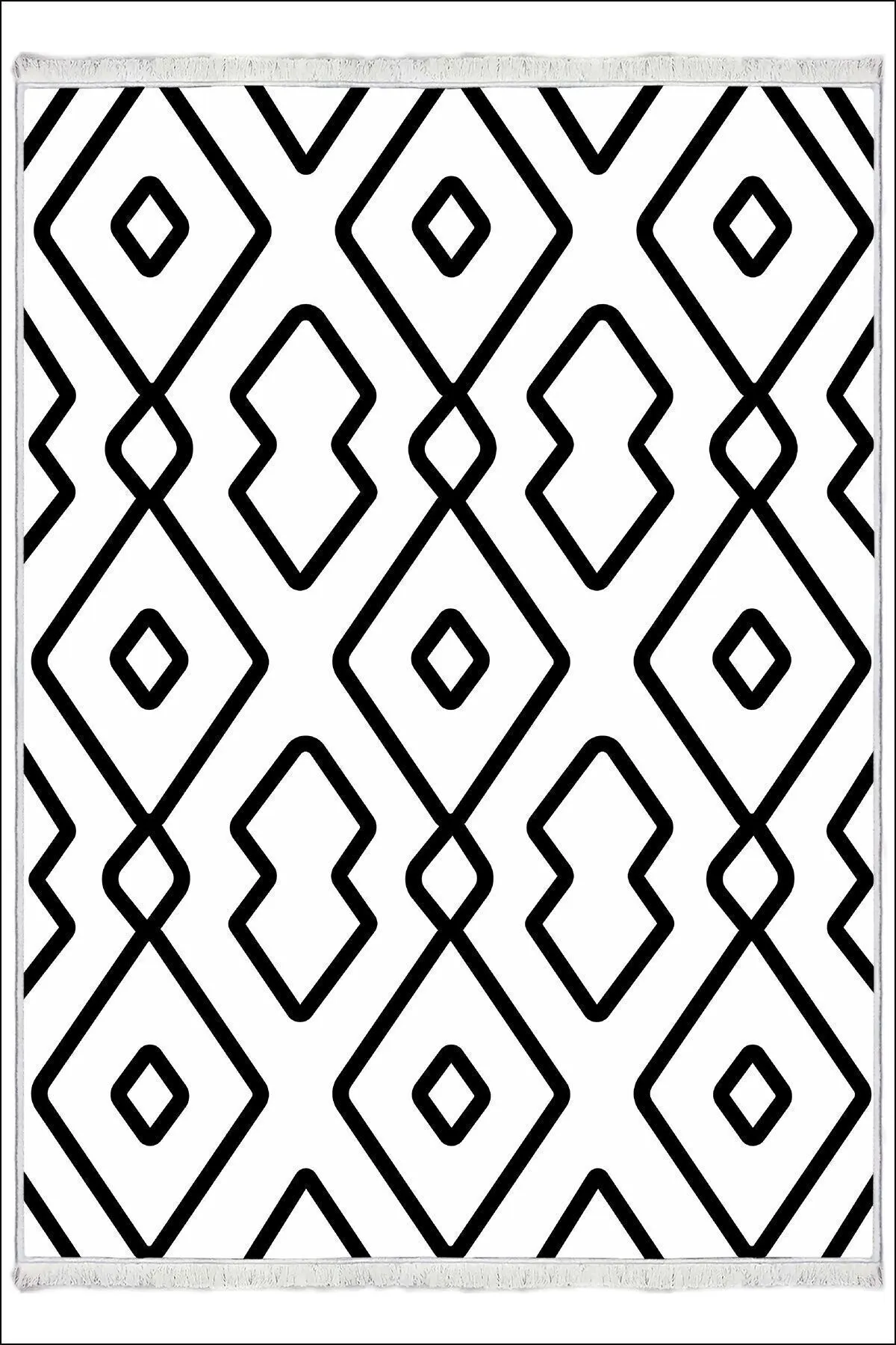 Makinede Yıkanabilir Oturma Odası Halısı Kaymaz Taban Halı MS-2022