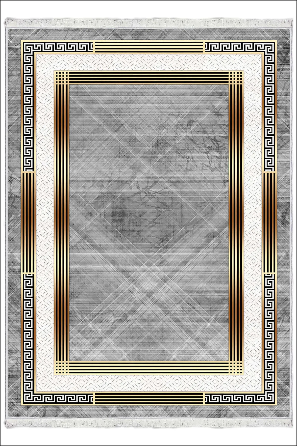 Makinede Yıkanabilir Oturma Odası Halısı Kaymaz Taban Halı MS-2214