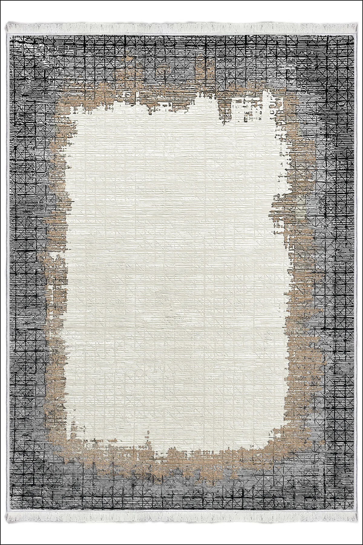 Makinede Yıkanabilir Oturma Odası Halısı Kaymaz Taban Halı MS-2234